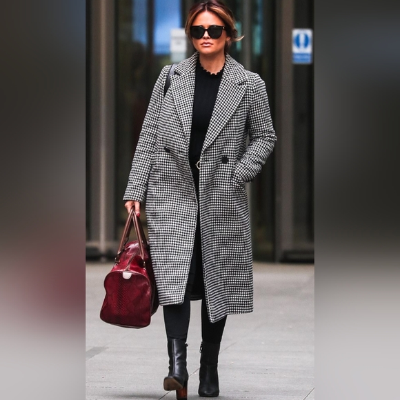 ZARA Black & White Jersey Knit Coat - Picture 11 of 16